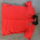 Georgia Bulldogs Shirt Mens Large Red Black Ncaa Football Nike Dri Fit Polo Top