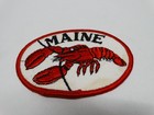 Vintage Nanco Maine Lobster Souvenir Patch Badge Emblem Embroidered