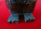 Native Inuit Indian Hand Carved Black Soapstone Serpentine 2  Penguin Vtg Az54