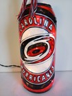 Carolina Hurricanes Inspiered Bottle Lamp Hand Painted Stained Glass Look