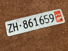 Euro Swiss Number license Plate Set    Zurich Switzerland Plates