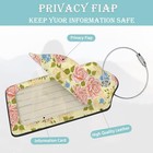 Pink Rose Luggage Tag flowers Retro Luggage Tags Of Set 2 Leather Identifiers   