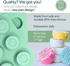 Benty Cakes Green Silicone Cake Puck Mold Set With Tray   Scraper