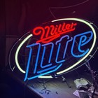Miller Lite Neon Sign Collectible Breweriana Beer Bar Decor Lighted Illuminated