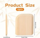 Bamboo Pan Scraper Tool  6 Pcs No 3 15    2 76    0 2 Inches  Light Brown 
