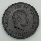 1903 Portuguese India 1 2 Tanga Au Unc Uncirculated Km 16 Conditional Rarity