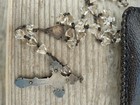 Vintage Sterling Silver Rosary Made In Italy - 55cm With Crystal Beads   Leather
