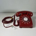 Vintage 1957 Bell System Western Electric Rotary Dial Desk Telephone 500 Red