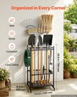 Vevor Garden Tool Organizer With Hooks Metal Garage Storage Rack For Rake Black
