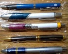 Lot 5 Metal Or Partly Metal Pharmaceutical Drug Rep Pens Medical  Mint Cond 