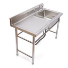 Commercial Kitchen Sink Prep Table W  Faucet Stainless Steel Single Compartment