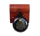 Nautical Brass Pocket Compass     Vintage Sundial Pendant Keychain  gold Finish 