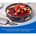  6   8   10  Round Nonstick Carbon Steel Springform Cake Pans  Gray  Set Of 3