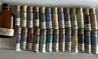 China Painting Powder Paints            43 Vials  Assorted Brushes 