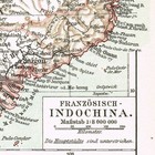 Indochina  Thailand Cambodia Vietnam 1907  Original  Map Vintage Antique Se Asia