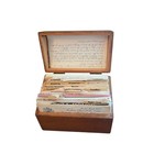 Vintage Wooden Recipe Box With Handwritten Cards And Dividers Farmhouse Decor