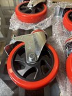 Heavy Duty Industrial Casters  5-inch Weels 1 2 Threaded Stem Casters Set Of    