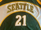 Rare Reebok Authentic Danny Fortson  21 Seattle Supersonics Jersey Size 48 Xl