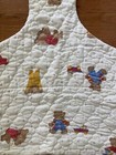 Vintage Quilted Baby Bib And Chair Restraint Bears 80s Handmade