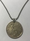 1935 Uk  Real Circulated Antique Large Coin Pendant  King George Vi  Great     
