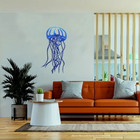 New  Blue Metal Jellyfish Beach Theme Decor Wall Art Home Decorations Ocean 16 