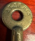 Antique Brass Hollow Adlake Skeleton Key At Sf Rys Atchison Topeka   Sante Fe
