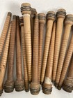 Wood Bobbins Spools Industrial Style Spindles 7 3 8  And 8 75  Wooden Quills Lot