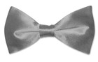Biagio 100  Silk Bowtie Solid Charcoal Grey Color Mens Bow Tie For Tux Or Suit