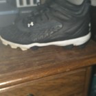 Under Armour Baseball softball Cleats Black white Unisexs 5y