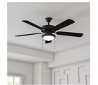 Hampton Bay Trice 52 In  Led Black Ceiling Fan With Light Kit   Yg269bp-bk