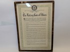 Antique Framed Rotary Code Of Ethics 16 5  Wall Picture Nashville Lithograph F7
