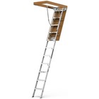 Portable Retractable Aluminum Attic Ladder 7 8 -10 3  Height Folding Loft Stairs