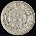 1853 Seated Liberty Silver Half Dime Au  E149 Sfq