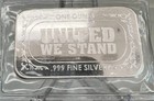1 Troy Oz 999 Silver American Flag United We Stand Highland Mint Sealed giveaway