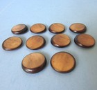 10 Vegetable Ivory Crescent Button Set Vintage