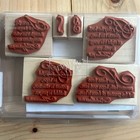 Stampin Up  Elegant Inspirations Set Of 6 Rubber Wood Stamps