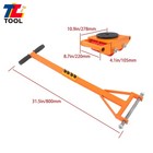 4 Pcs Heavy Duty Machinery Skates Dolly 6t 13200lbs With Handle 360   Rotation