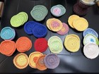 Handmade Crocheted 100  Cotton Face kitchen Scrubbier coaster 3 1 2     lot Of 38 