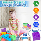 100pcs Baby Blocks Set With Storage Bucket  Building Block Toys Stem Educational