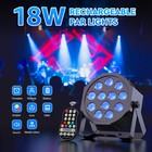 U king Rgbw 4 In 1 Led Par Light Battery 12led Stage Lighting Dmx Dj Disco Party