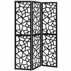 Nailan 3-panel Open Mosaic Pattern Room Divider Black Success