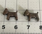 Vintage Ideal Dog Food Scottish Terrier Scottie Good Luck Mini Figures -lot Of 2