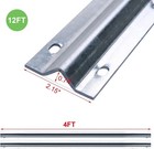 12ft Heavy Duty Galvanized V Track Kit For Sliding Gates   Barn Doors