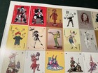 Rare Uncut Joker Card Sheet     52 Unique Jokers  2 Harleys  artist Signed 