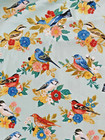 1 P Easter Spring 16 Images Birds Floral Quilting Blue Turquoise Cotton 11   x 12   