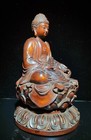 Antique Chinese Statues Wooden Carving Vintage Wood Carved Figure Buddha Statue