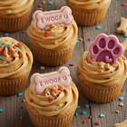 Dog Paw   I Woof U Bone Mini 2  Cookie Cutter   Stamp Set - Pet Treats Baking