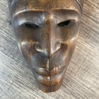 Hand Carved Wood Tribal Mask Wall Art Decor