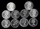 Ten  10  Canada 80  Silver Dollars  1961-66   Lot B91
