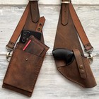 Leather Revolver Shoulder Holster For Smith Wesson J Frame 38 Special Model